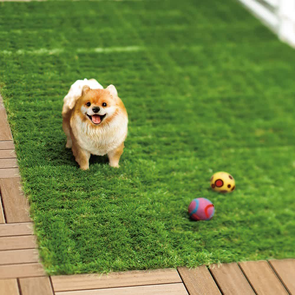 人工芝＋床下2.2cm！ベースアップデッキ 人工芝 9枚＋金具